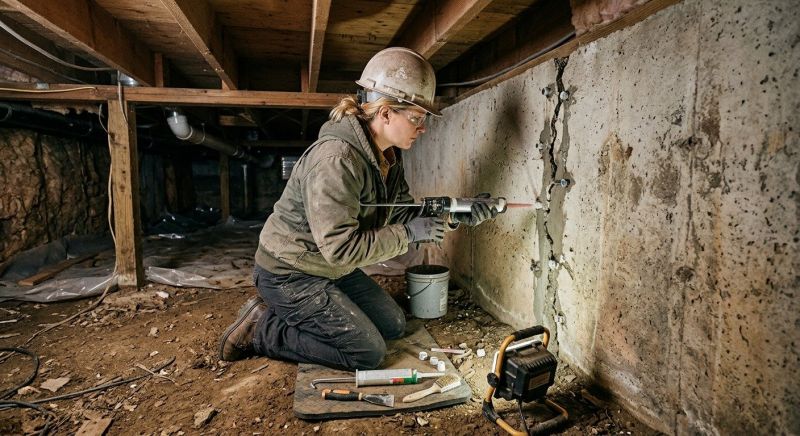 Basement Foundation Repair in Bethlehem, CT