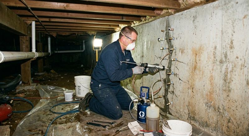 Basement Foundation Repair in Colchester, CT