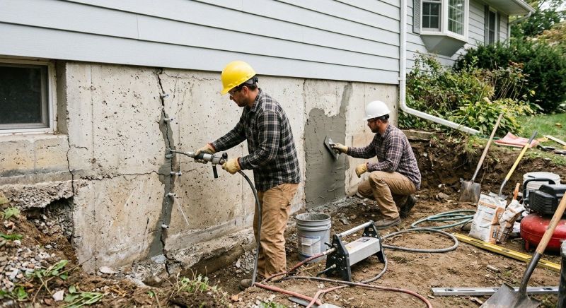 Basement Foundation Repair in Naugatuck, CT