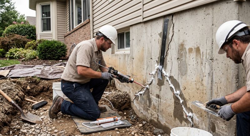 Cracked Foundation Repair in Oxford, CT