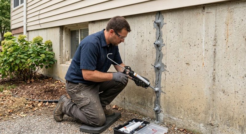 Foundation Crack Sealing in Meriden, CT