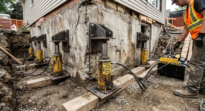 Foundation Jacking in Naugatuck, CT