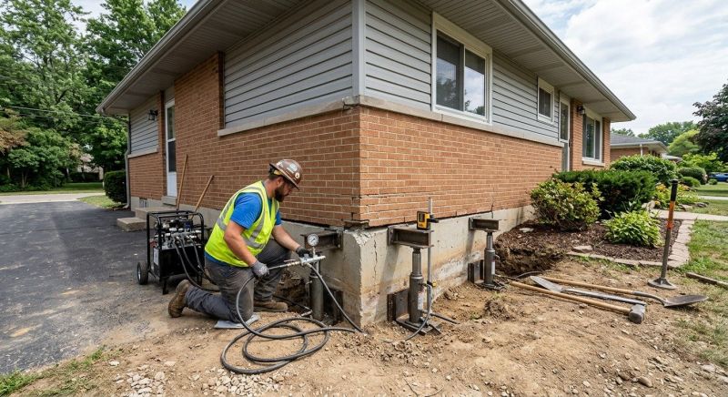 Foundation Pier Leveling in Meriden, CT