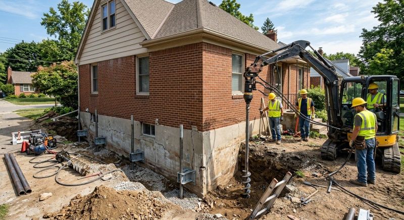 Foundation Stabilizing in East Berlin, CT