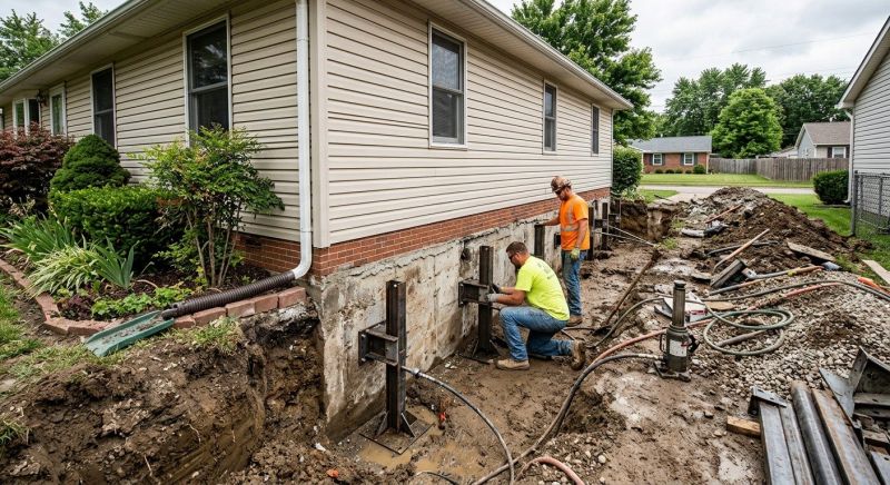 Foundation Stabilizing in Sandy Hook, CT