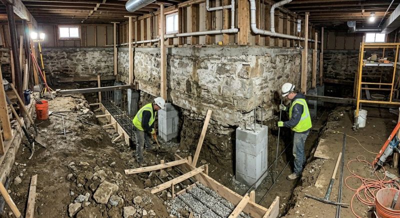 Foundation Underpinning in Meriden, CT