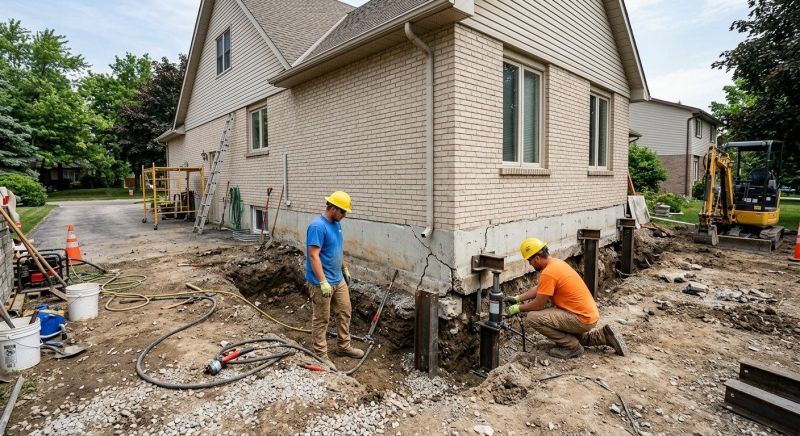 Helical Piers Installation in Meriden, CT