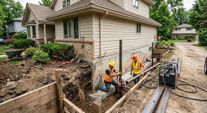 House Foundation Repair in Naugatuck, CT