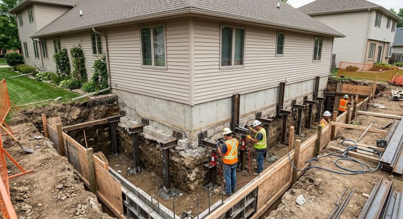 House Underpinning in Meriden, CT