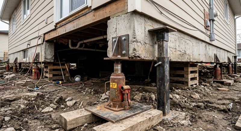 Sinking Foundation Lifting in Meriden, CT