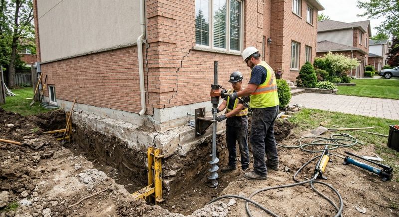 Sinking Foundation Repair in Bethlehem, CT