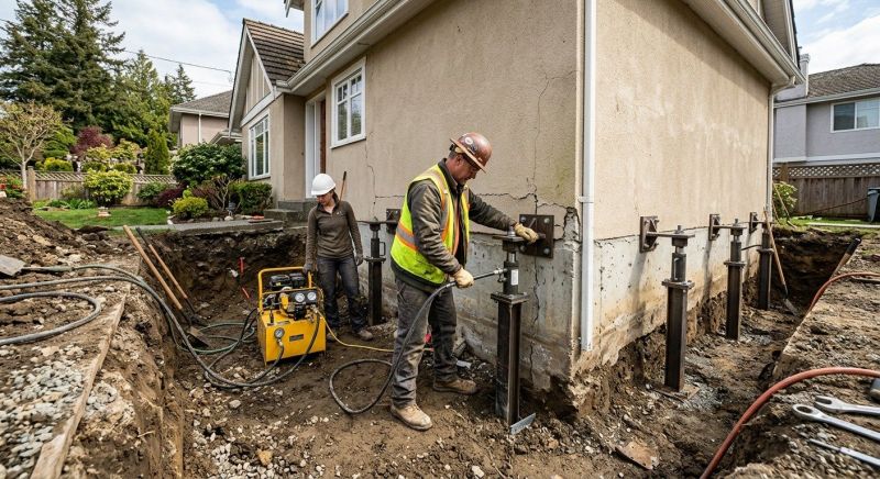 Sinking Foundation Repair in Harwinton, CT