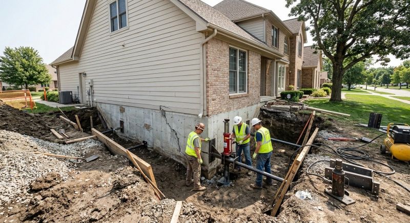 Sinking Foundation Repair in Middlebury, CT