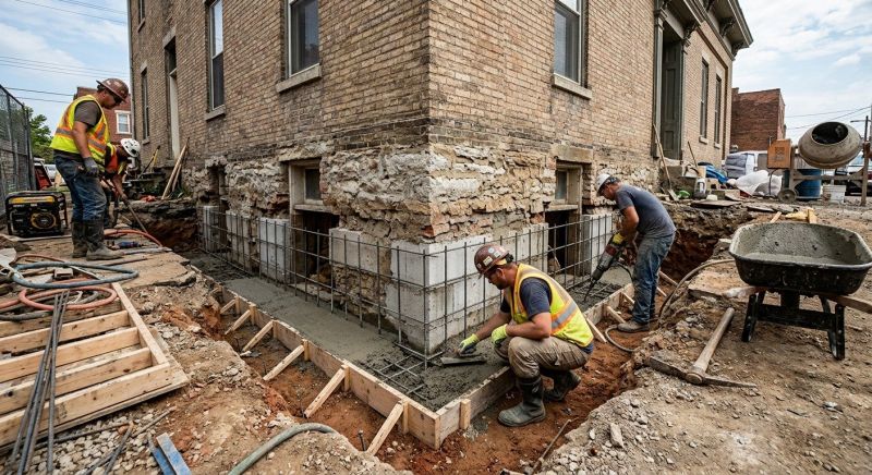 Structural Underpinning in Meriden, CT