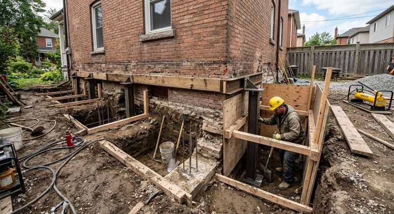 Structural Underpinning in Meriden, CT